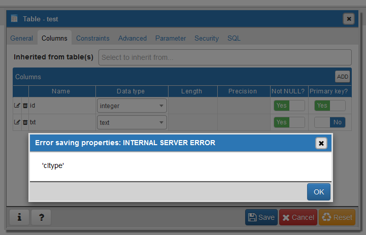 Postgres not null